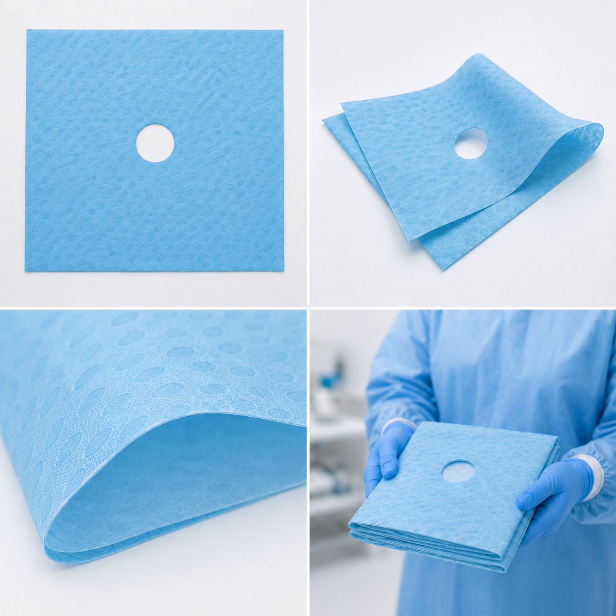 SUBMED Steril/Non-Steril Delikli Örtü (3-Katlı Pp/Pe/Pp - 75 gsm) 2