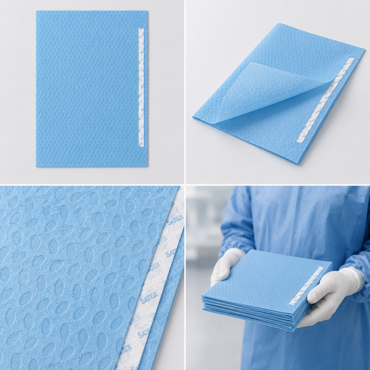 SUBMED Steril/Non-Steril Yan Bantlı Örtü (2-Katlı Pe/Pp - 54 gsm) 2