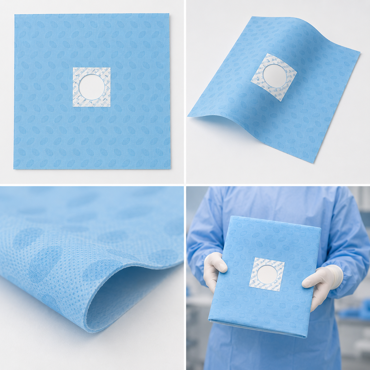 SUBMED Steril/Non-Steril Bantlı Delikli Örtü (3-Katlı Pp/Pe/Pp - 75 gsm) 2