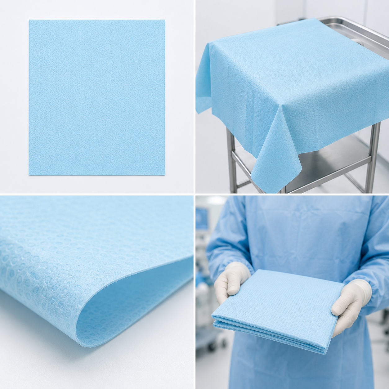 SUBMED Steril Non-Steril Cerrahi Düz Örtü (2-Katlı Pe/Pp - 54 gsm) 2