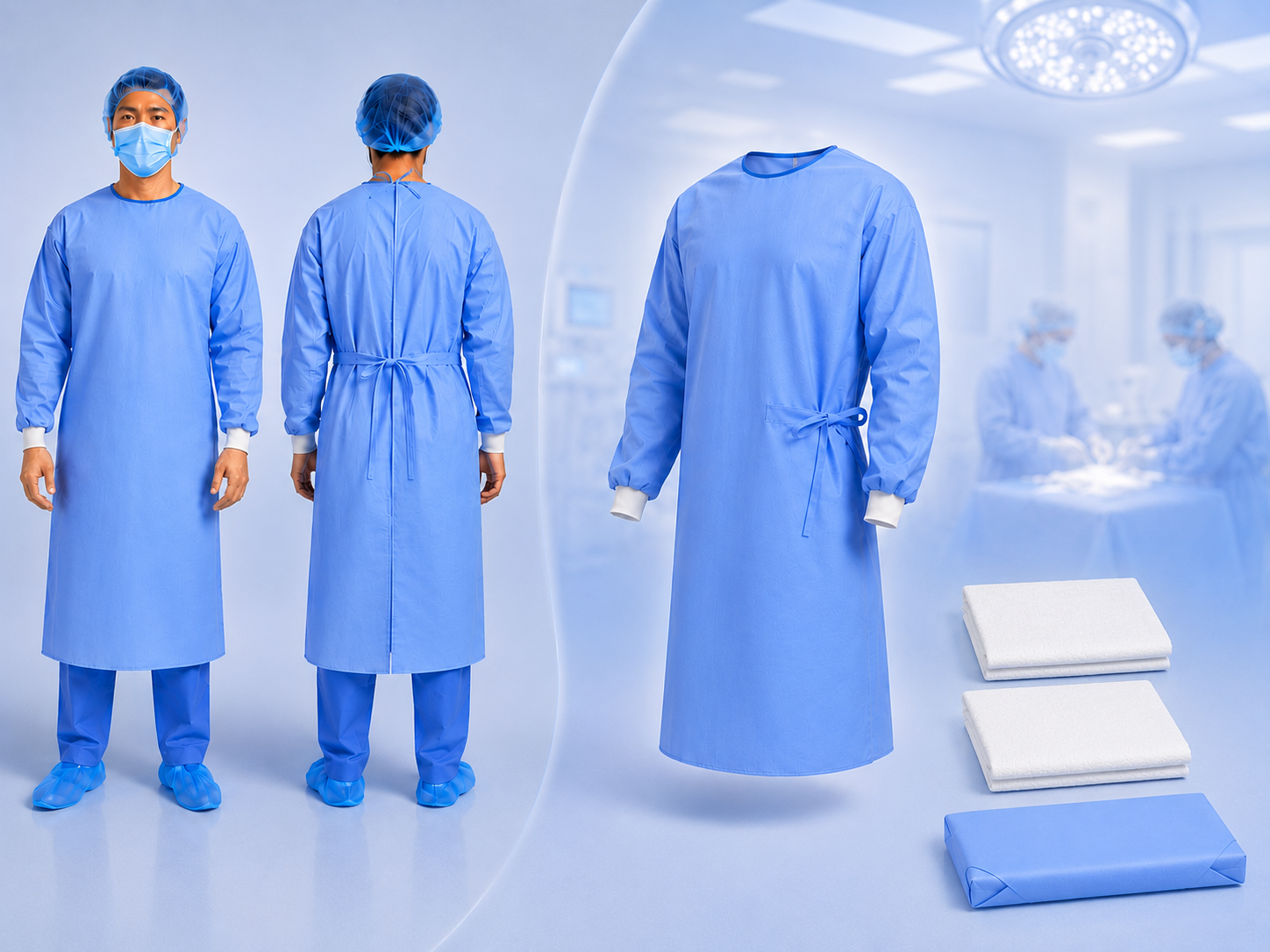 SUBMED Standard Surgical Gown Wrapped 2 Towel