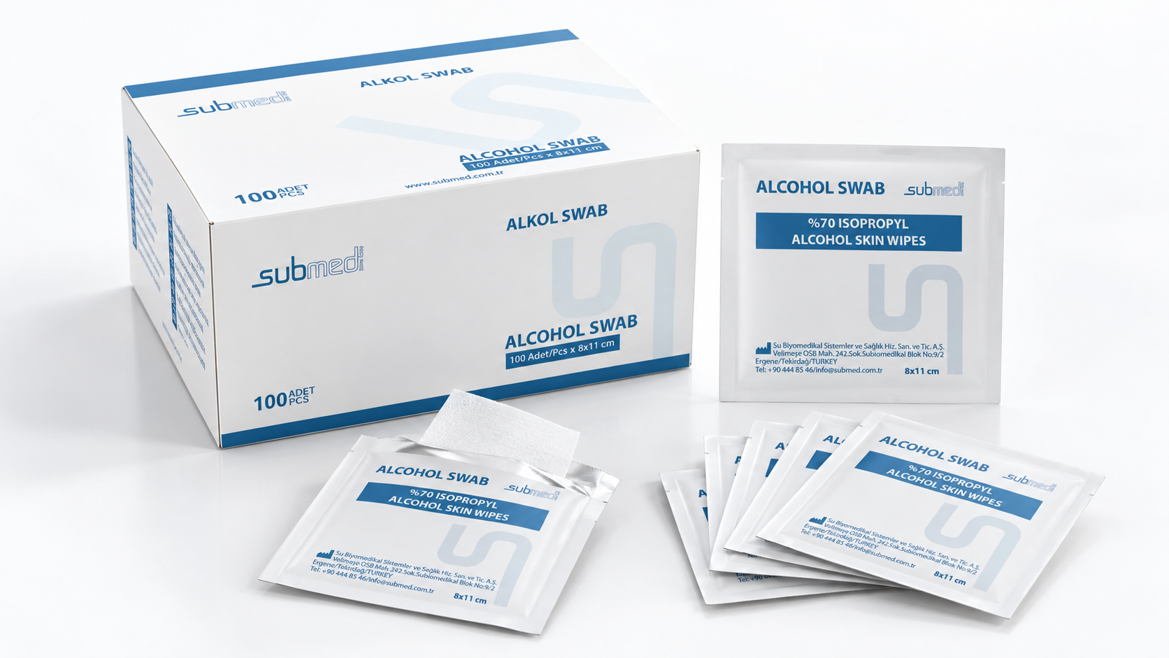 SUBMED Isopropyl Alcohol Wipes (70% IPA)